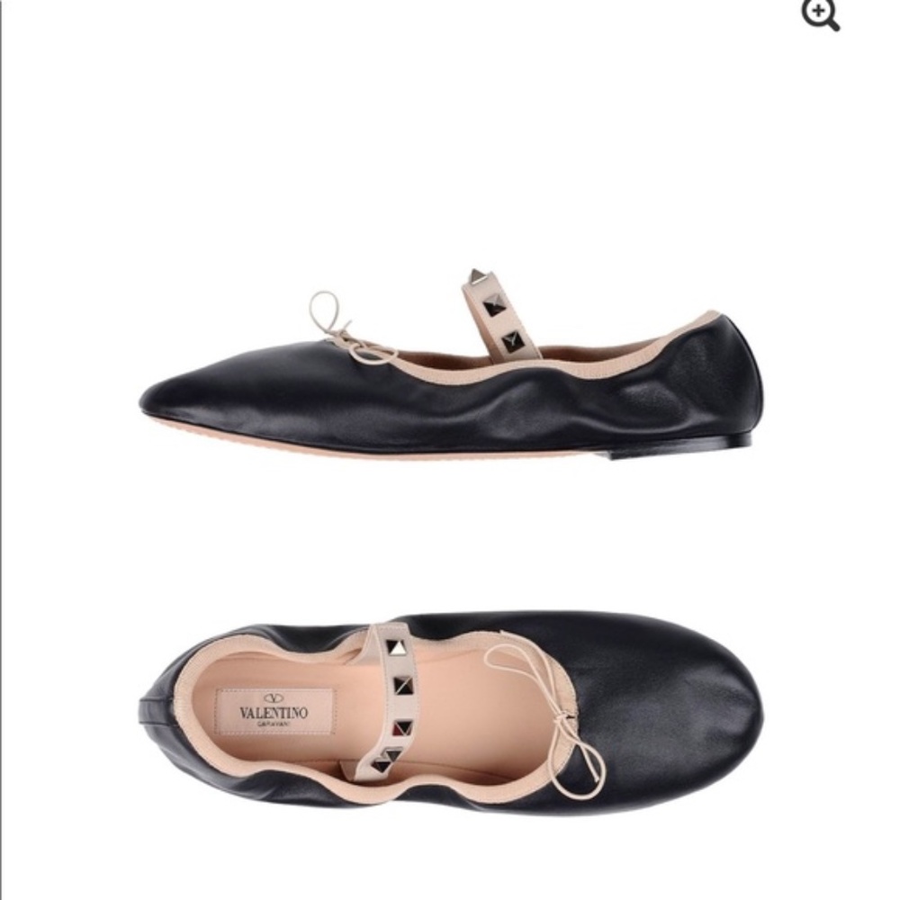 Valentino Garavani Rockstud Ballet Flats Ballerina Shoes